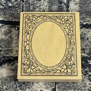 Great Impressions Flowers Oval Opening Roses Frame Rubber Stamp K25